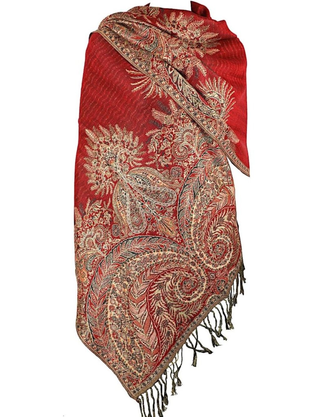 Elegant Big Paisley Pashmina Shawl Wrap - Versatile Scarf for Weddings & Daily